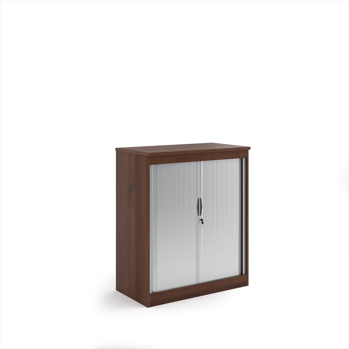 Systems horizontal tambour door cupboard 1200mm high - Walnut - view 1