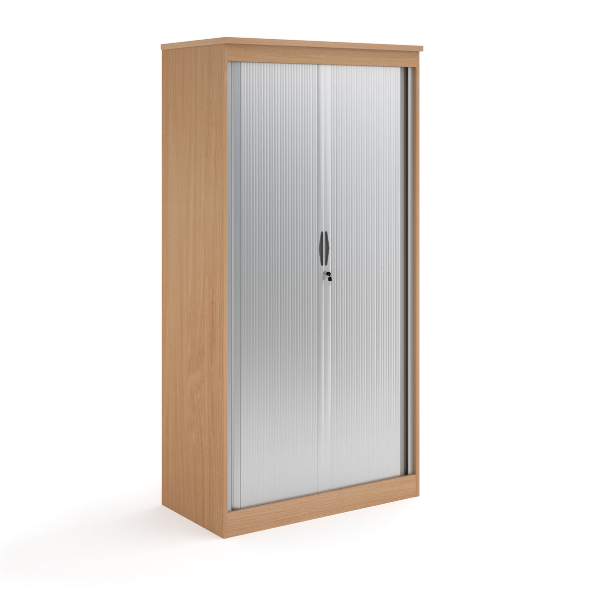 Systems horizontal tambour door cupboard 2000mm high - Beech - view 1
