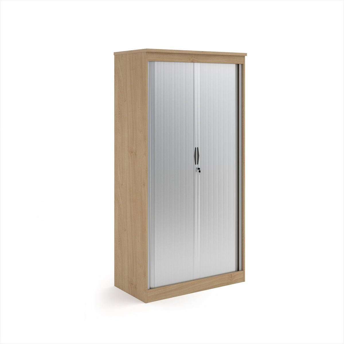 Systems horizontal tambour door cupboard 2000mm high - Kendal Oak - view 1