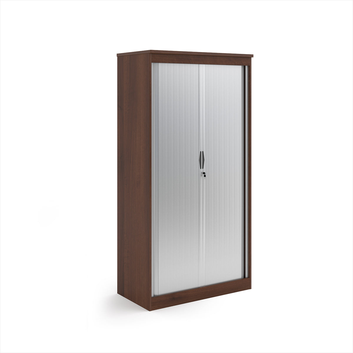 Systems horizontal tambour door cupboard 2000mm high - Walnut - view 1