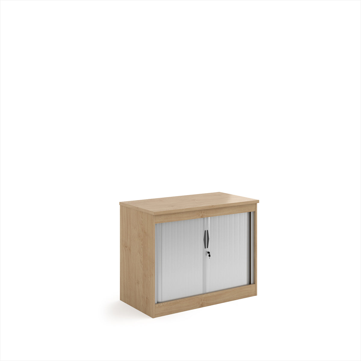 Systems horizontal tambour door cupboard 800mm high - Kendal Oak - view 1