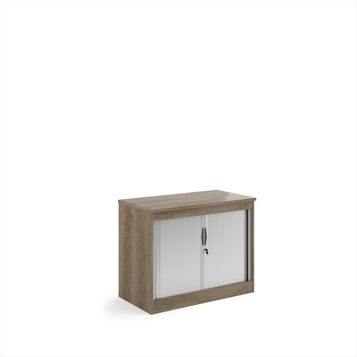Systems horizontal tambour door cupboard 800mm high - Nebraska Oak - view 1