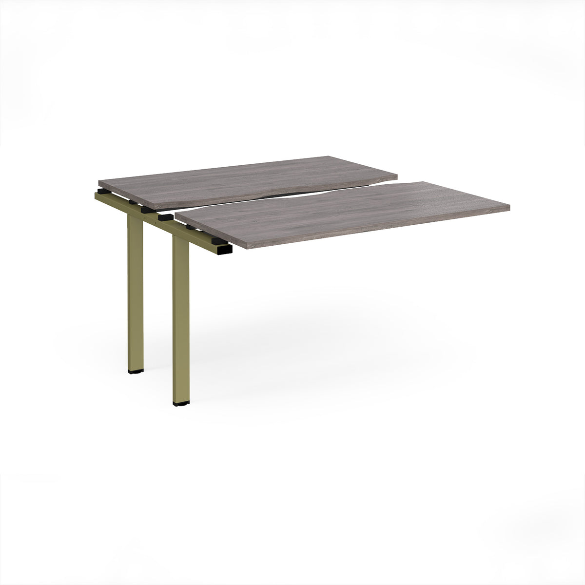 Adapt sliding top add on unit single 1200mm x 1200mm - green frame, Grey Oak Top - view 1