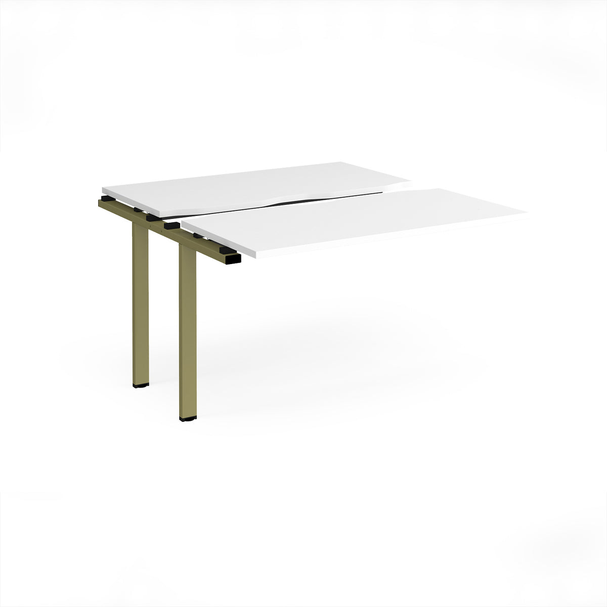 Adapt sliding top add on unit single 1200mm x 1200mm - green frame, White Top - view 1
