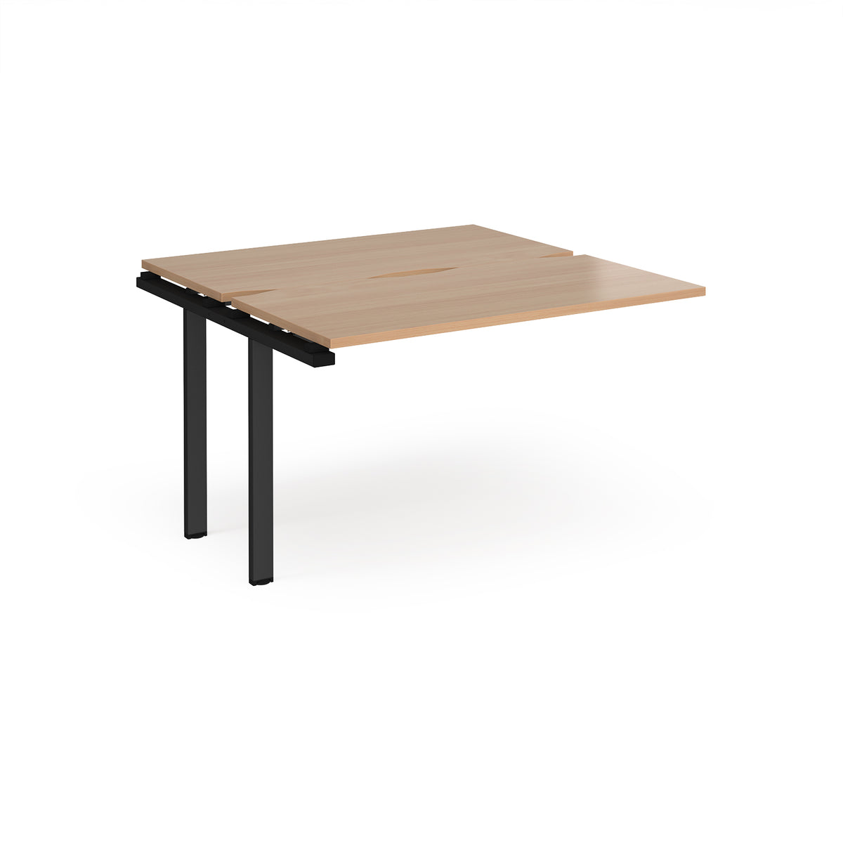 Adapt sliding top add on unit single 1200mm x 1200mm - black frame, Beech top - view 1