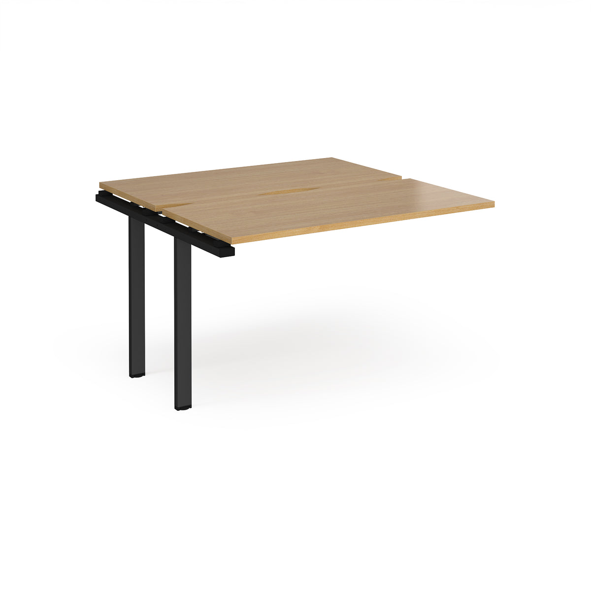 Adapt sliding top add on unit single 1200mm x 1200mm - black frame, Oak Top - view 1