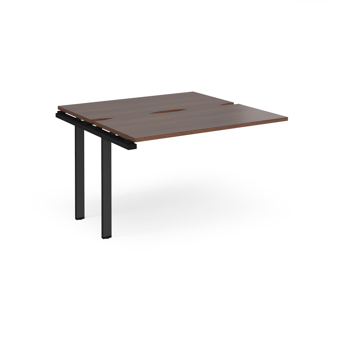Adapt sliding top add on unit single 1200mm x 1200mm - black frame, Walnut top - view 1