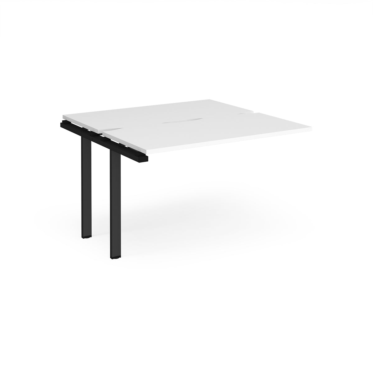 Adapt sliding top add on unit single 1200mm x 1200mm - black frame, White Top - view 1
