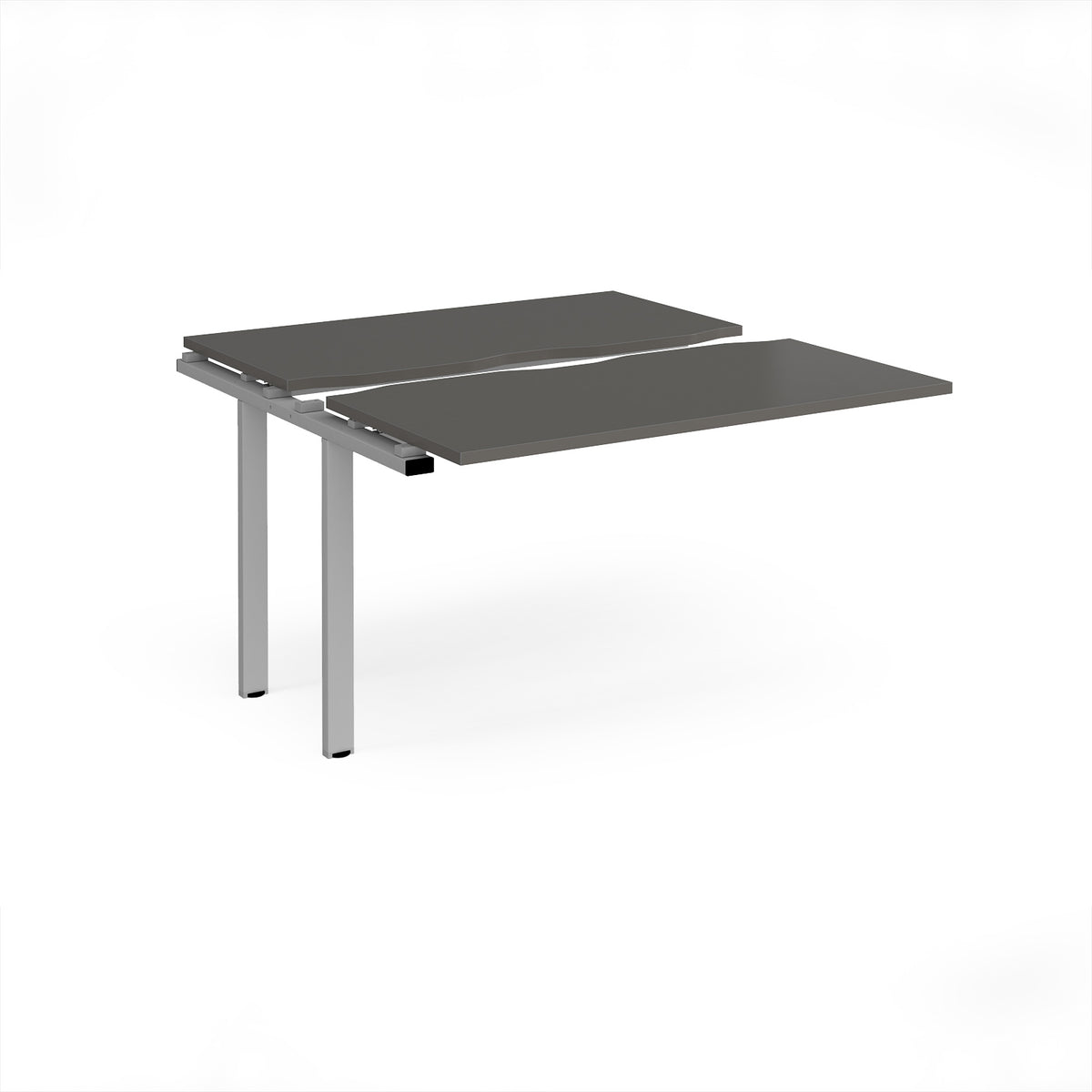 Adapt sliding top add on unit single 1200mm x 1200mm - silver frame, storm grey top - view 1