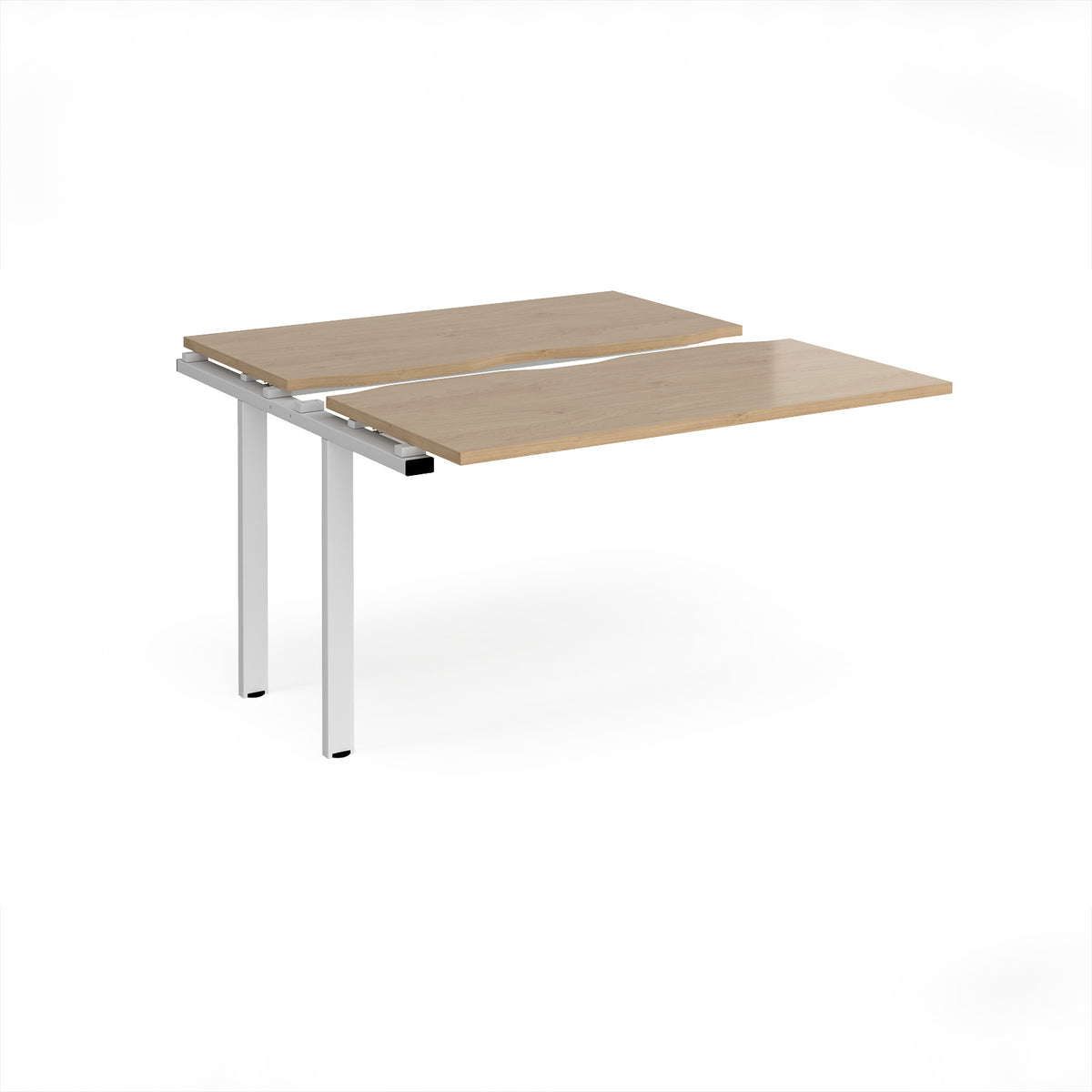 Adapt sliding top add on unit single 1200mm x 1200mm - white frame, Kendal Oak Top - view 1
