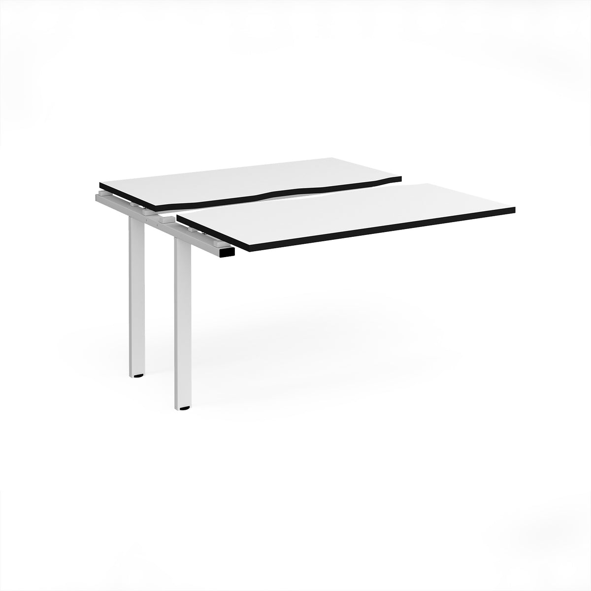 Adapt sliding top add on unit single 1200mm x 1200mm - white frame, White Top, black edge - view 1