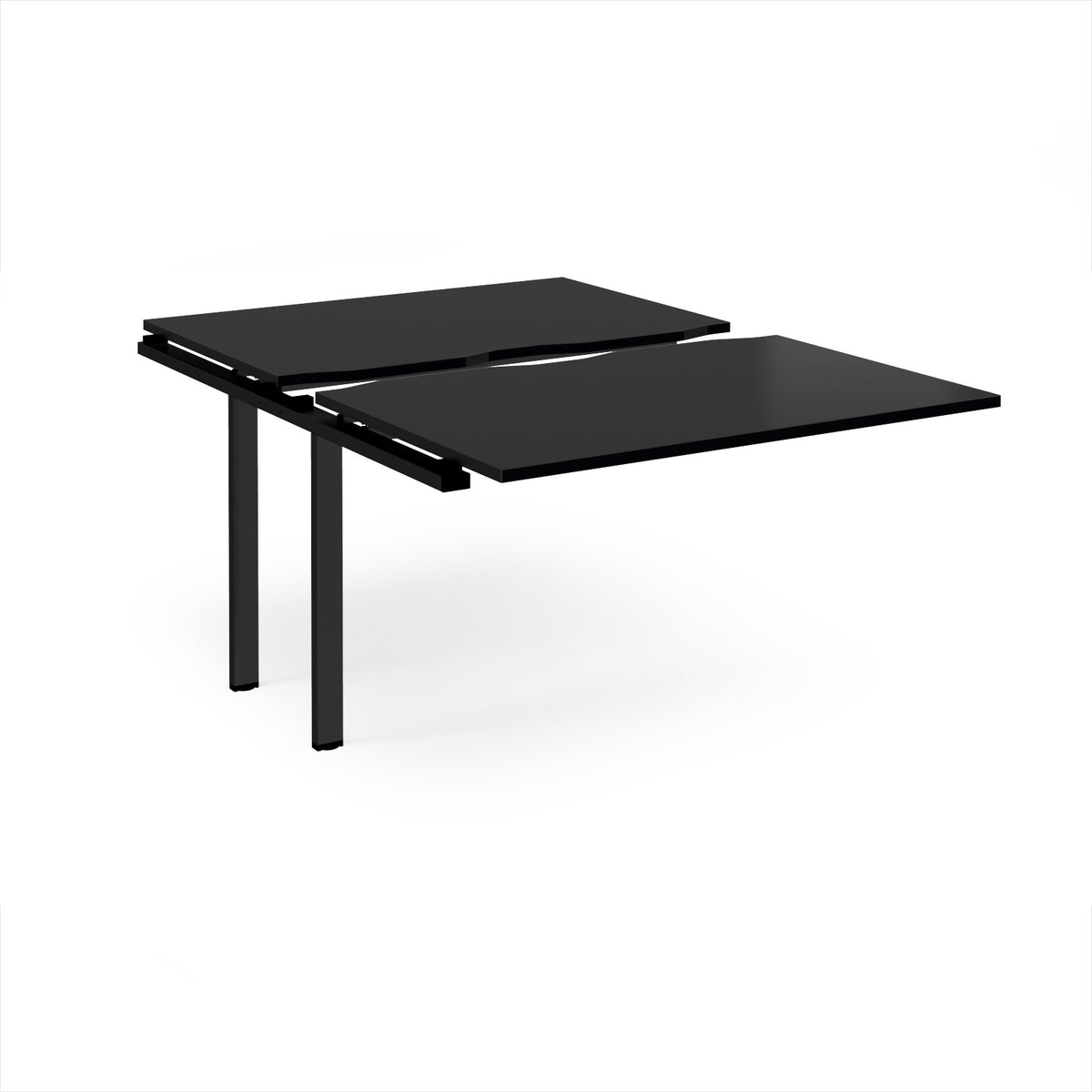 Adapt sliding top add on unit single 1200mm x 1600mm - black frame, black top - view 1