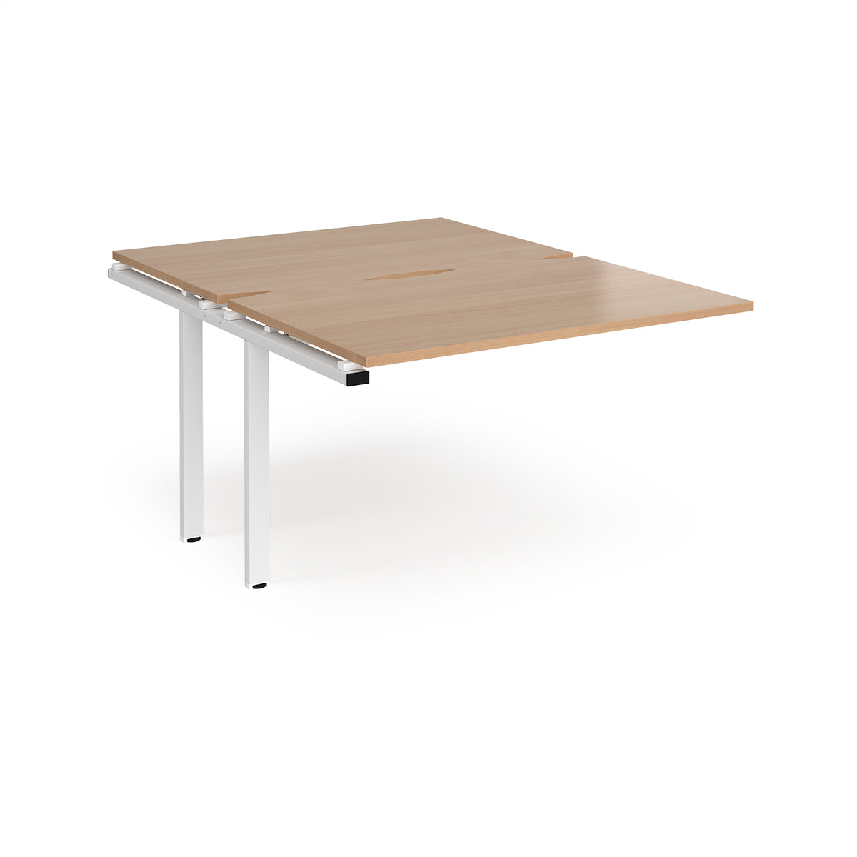 Adapt sliding top add on units 1200mm x 1600mm - white frame, Beech top - view 1