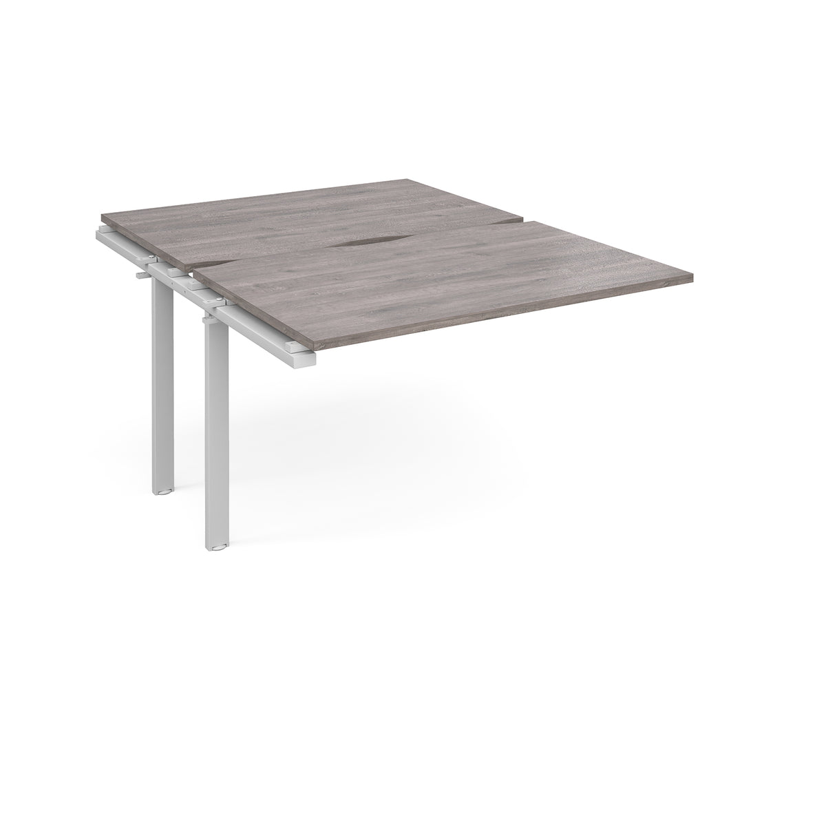 Adapt sliding top add on unit single 1200mm x 1600mm - white frame, Grey Oak Top - view 1
