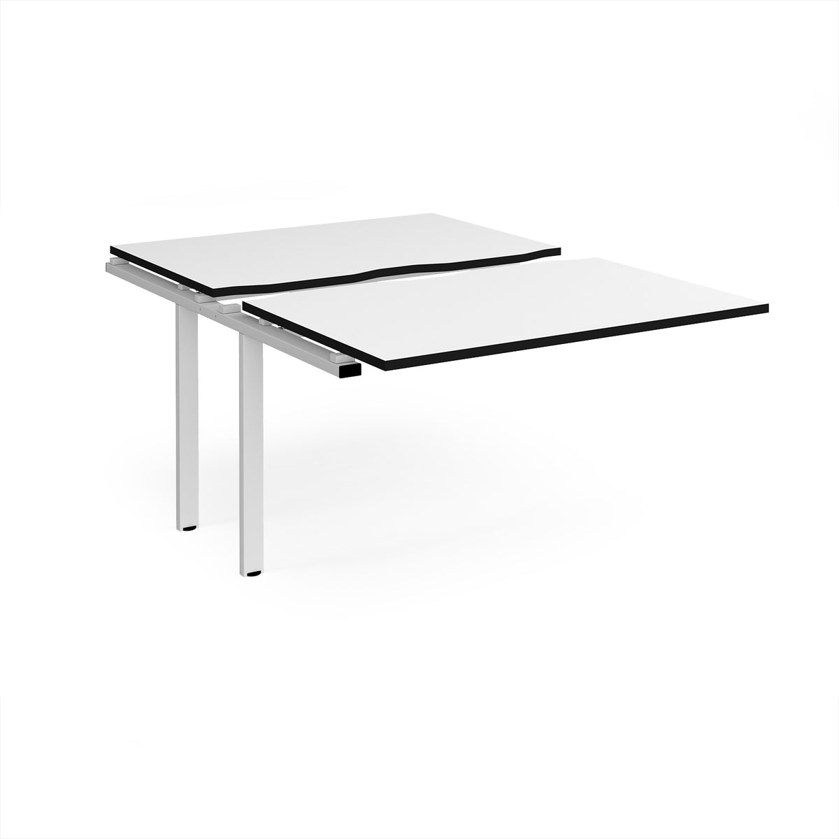 Adapt sliding top add on unit single 1200mm x 1600mm - white frame, White Top, black edge - view 1
