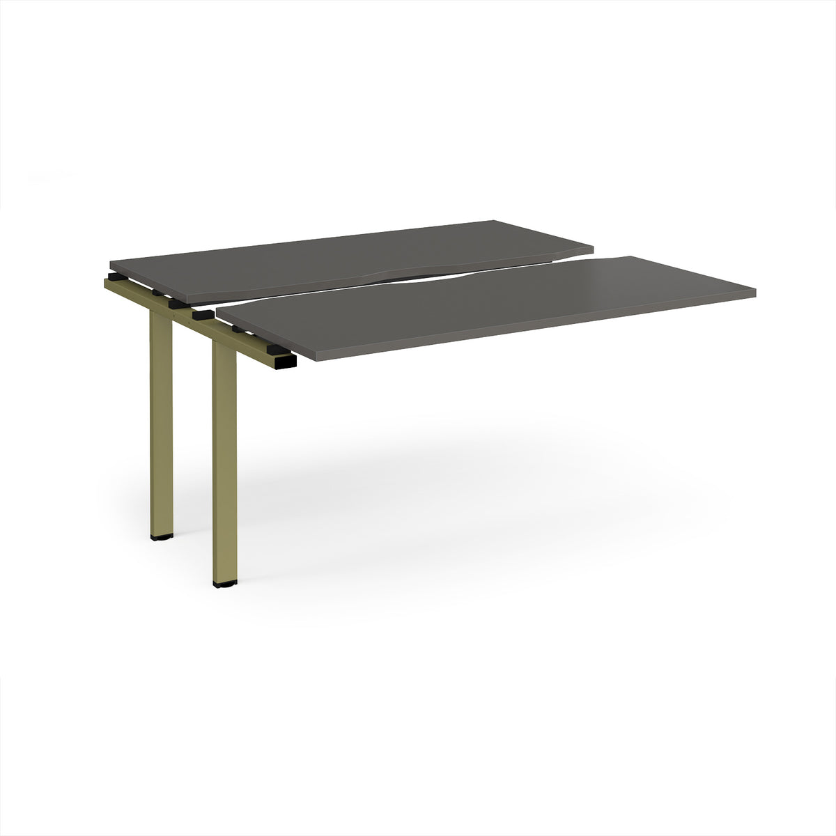 Adapt sliding top add on unit single 1400mm x 1200mm - green frame, storm grey top - view 1