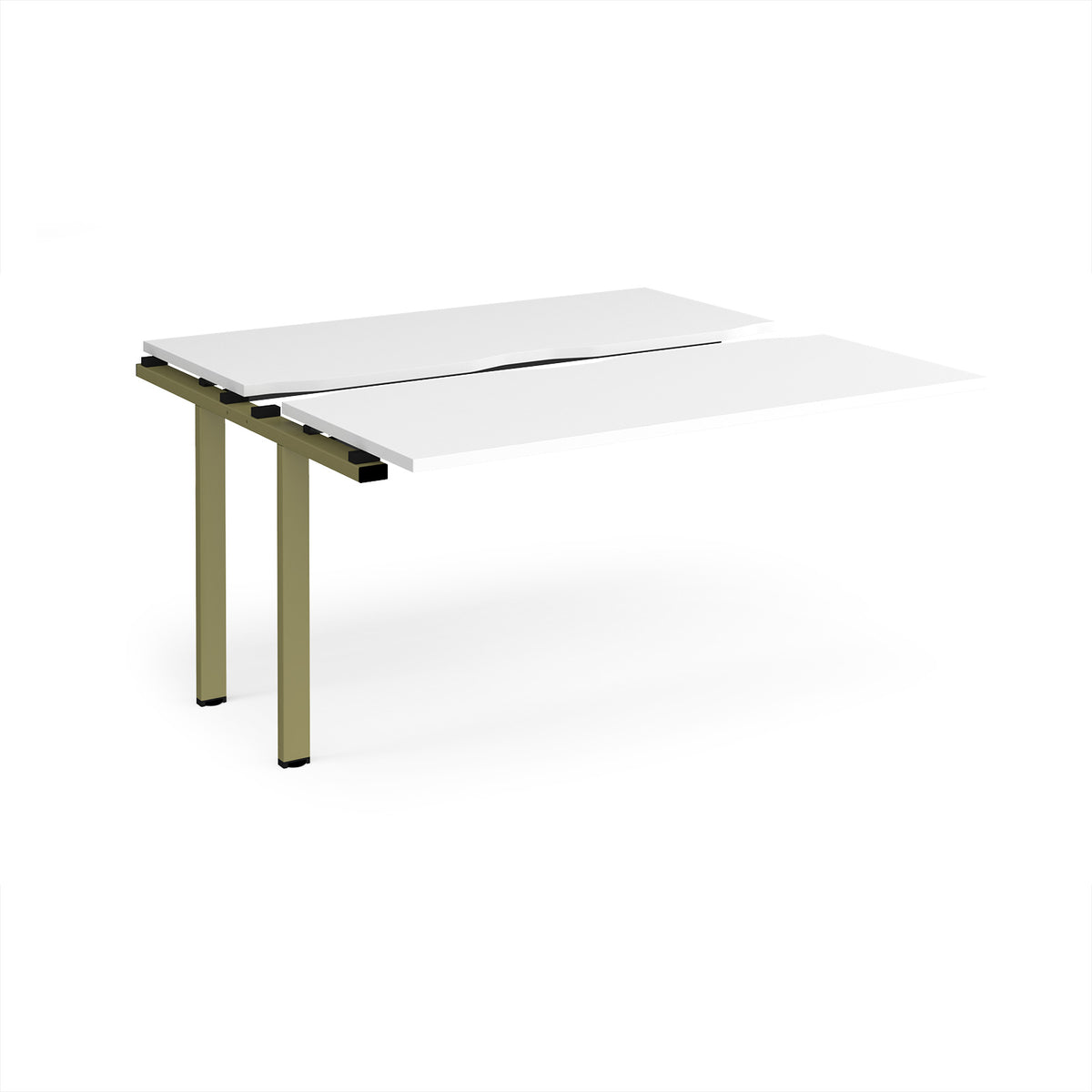 Adapt sliding top add on unit single 1400mm x 1200mm - green frame, White Top - view 1