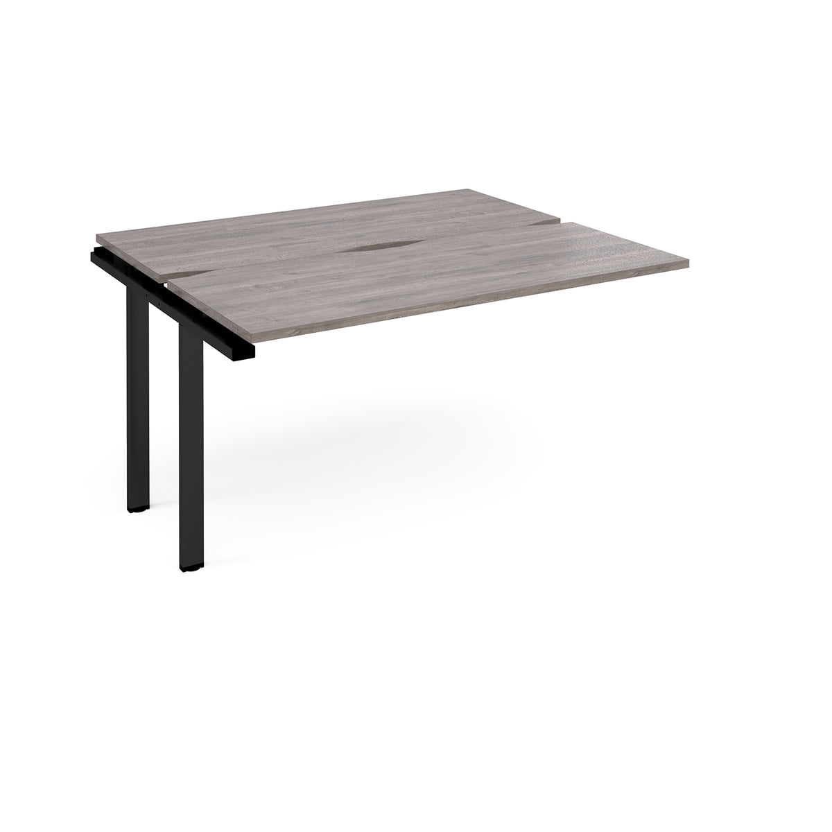 Adapt sliding top add on unit single 1400mm x 1200mm - black frame, Grey Oak Top - view 1