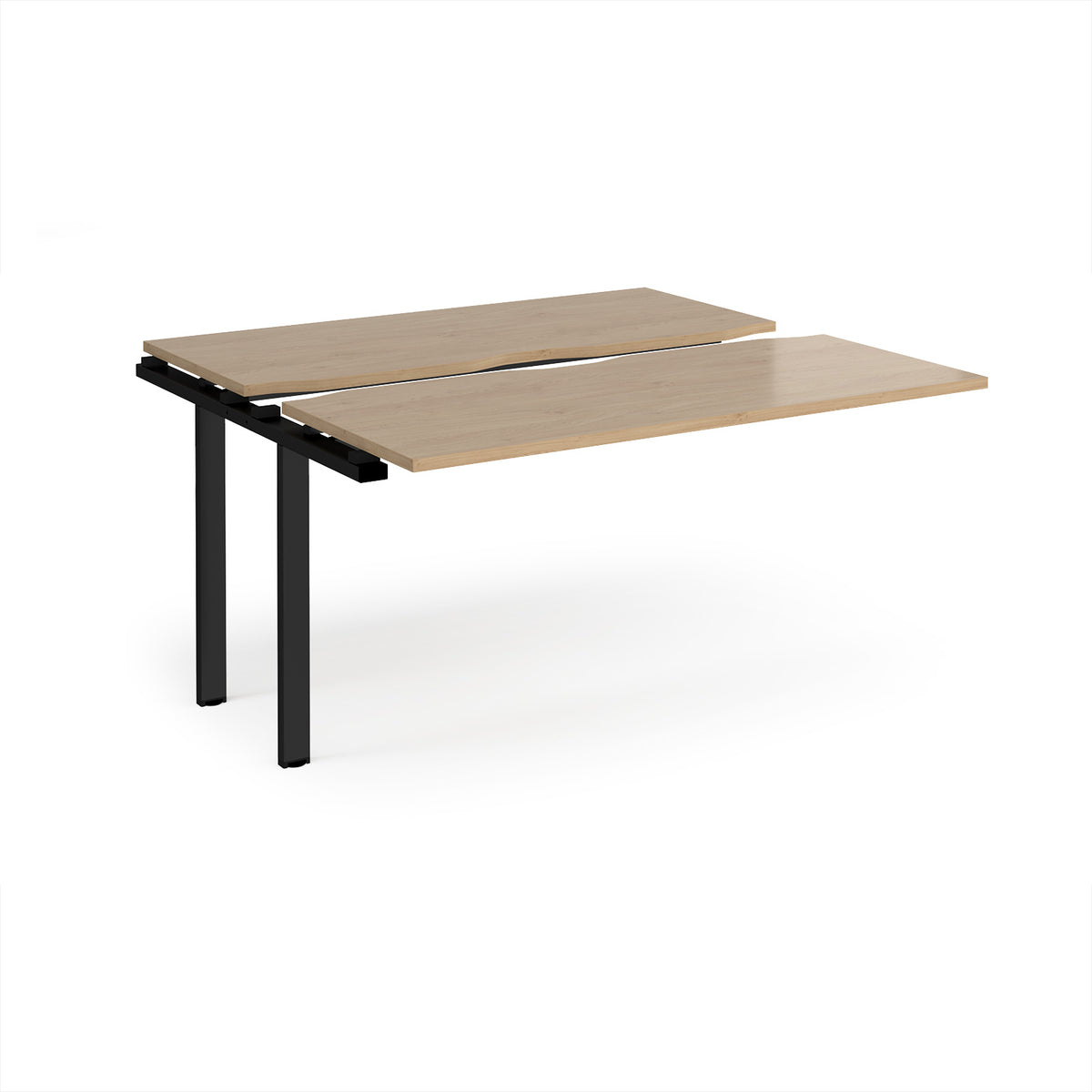 Adapt sliding top add on unit single 1400mm x 1200mm - black frame, Kendal Oak Top - view 1