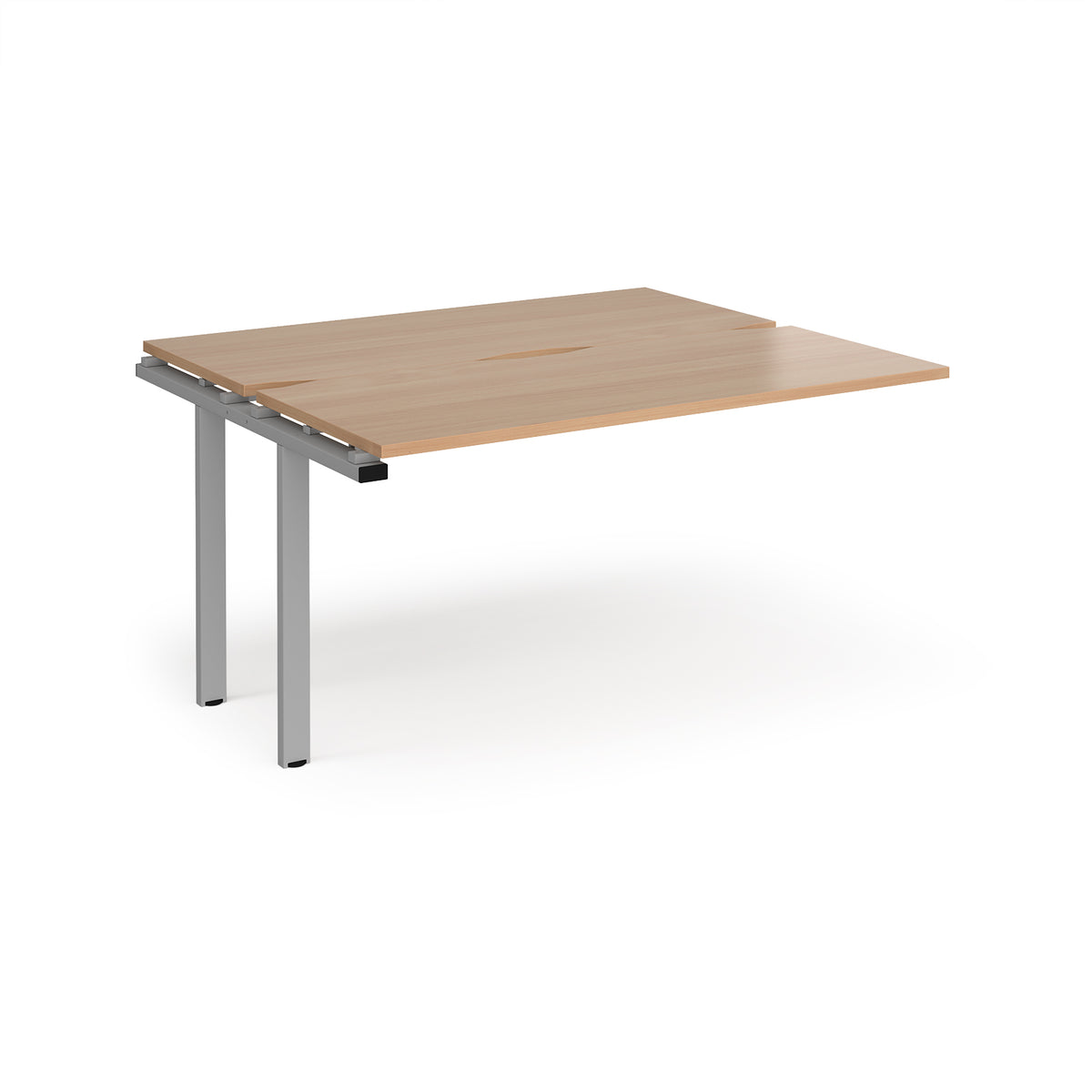 Adapt sliding top add on units 1400mm x 1200mm - silver frame, Beech top - view 1