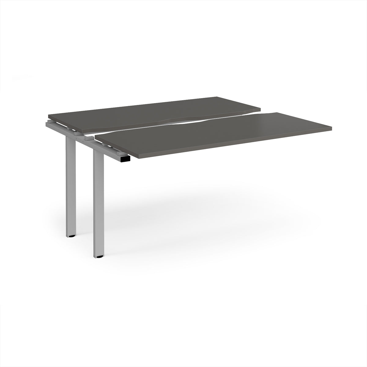 Adapt sliding top add on unit single 1400mm x 1200mm - silver frame, storm grey top - view 1