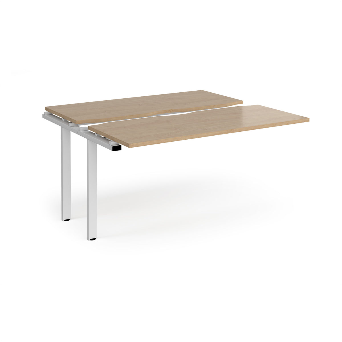 Adapt sliding top add on unit single 1400mm x 1200mm - white frame, Kendal Oak Top - view 1
