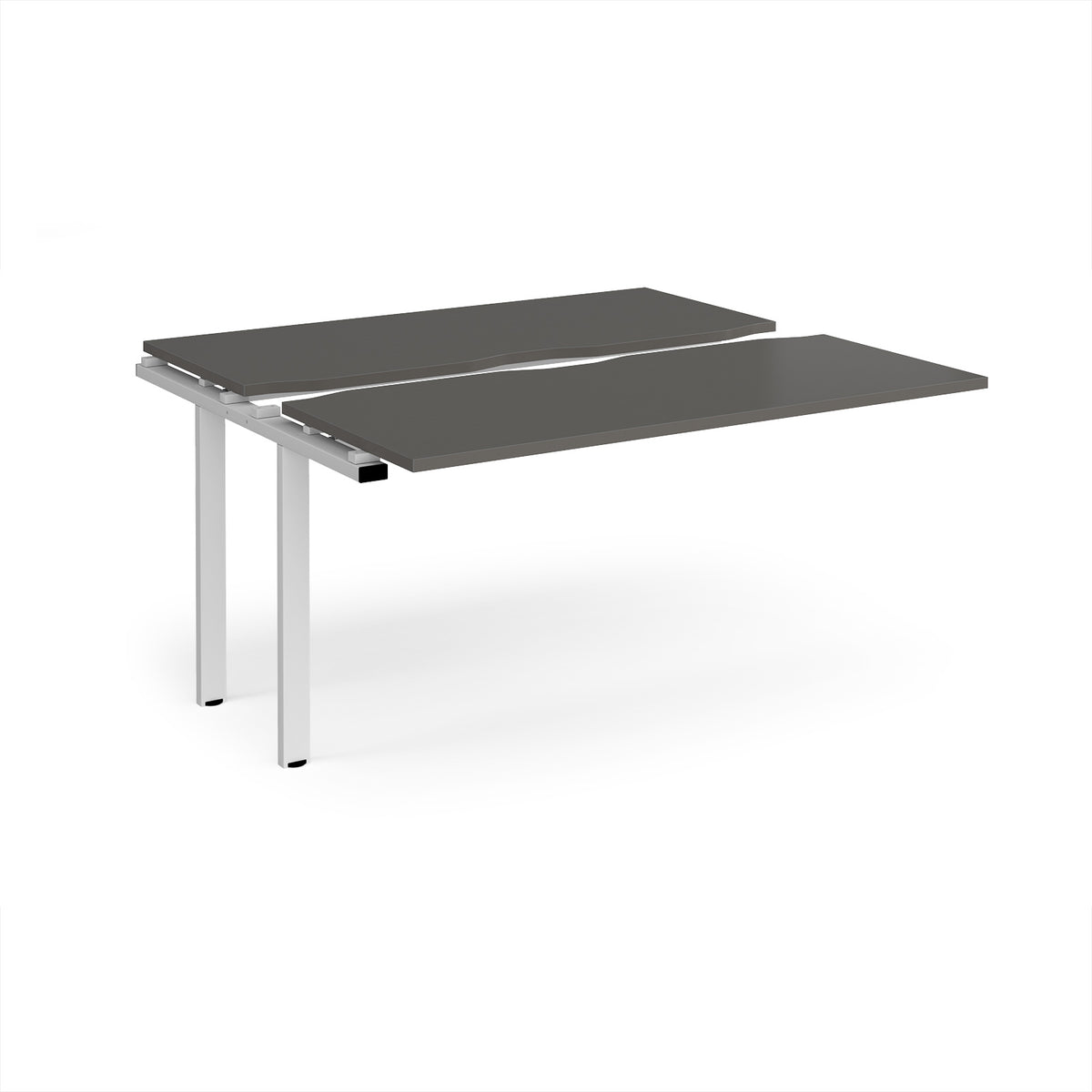 Adapt sliding top add on unit single 1400mm x 1200mm - white frame, storm grey top - view 1