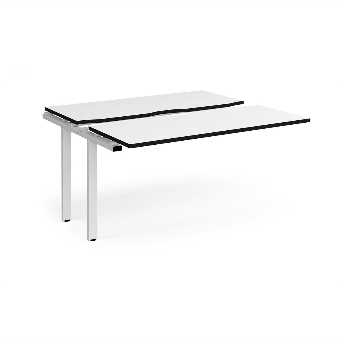 Adapt sliding top add on unit single 1400mm x 1200mm - white frame, White Top, black edge - view 1
