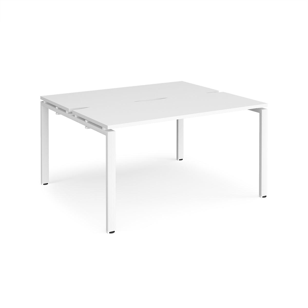Adapt sliding top back to back desks 1400mm x 1200mm - white frame, White Top - view 1