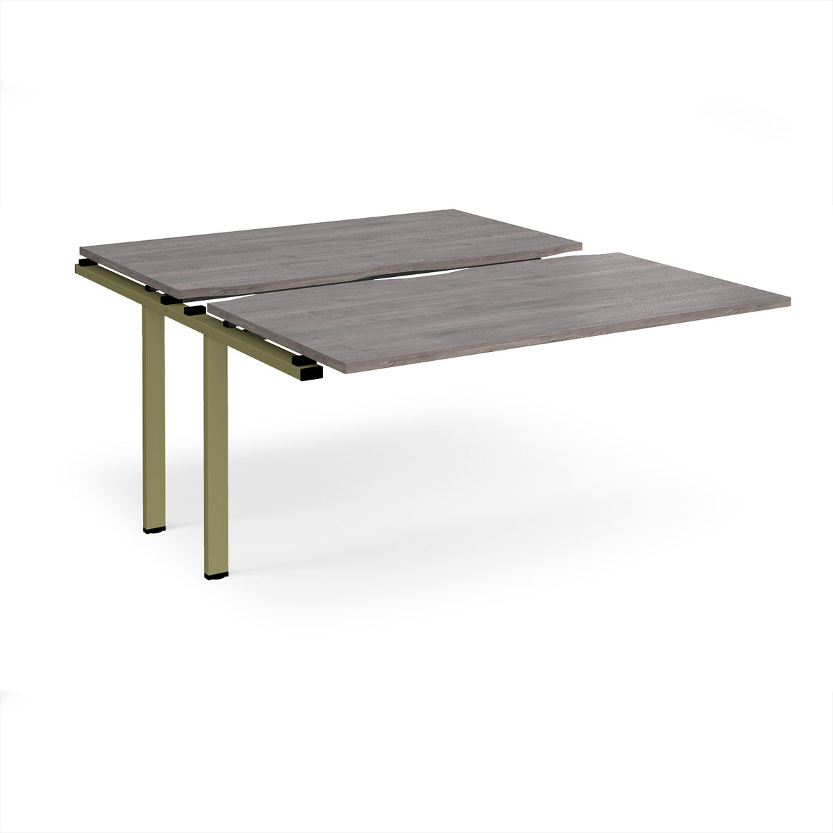 Adapt sliding top add on unit single 1400mm x 1600mm - green frame, Grey Oak Top - view 1