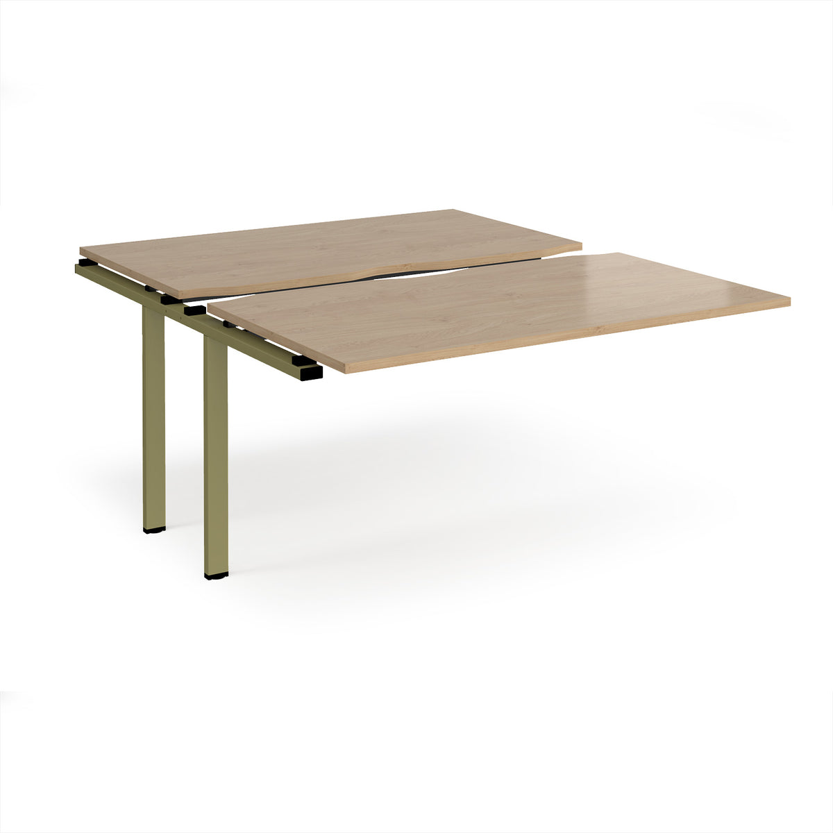 Adapt sliding top add on unit single 1400mm x 1600mm - green frame, Kendal Oak Top - view 1