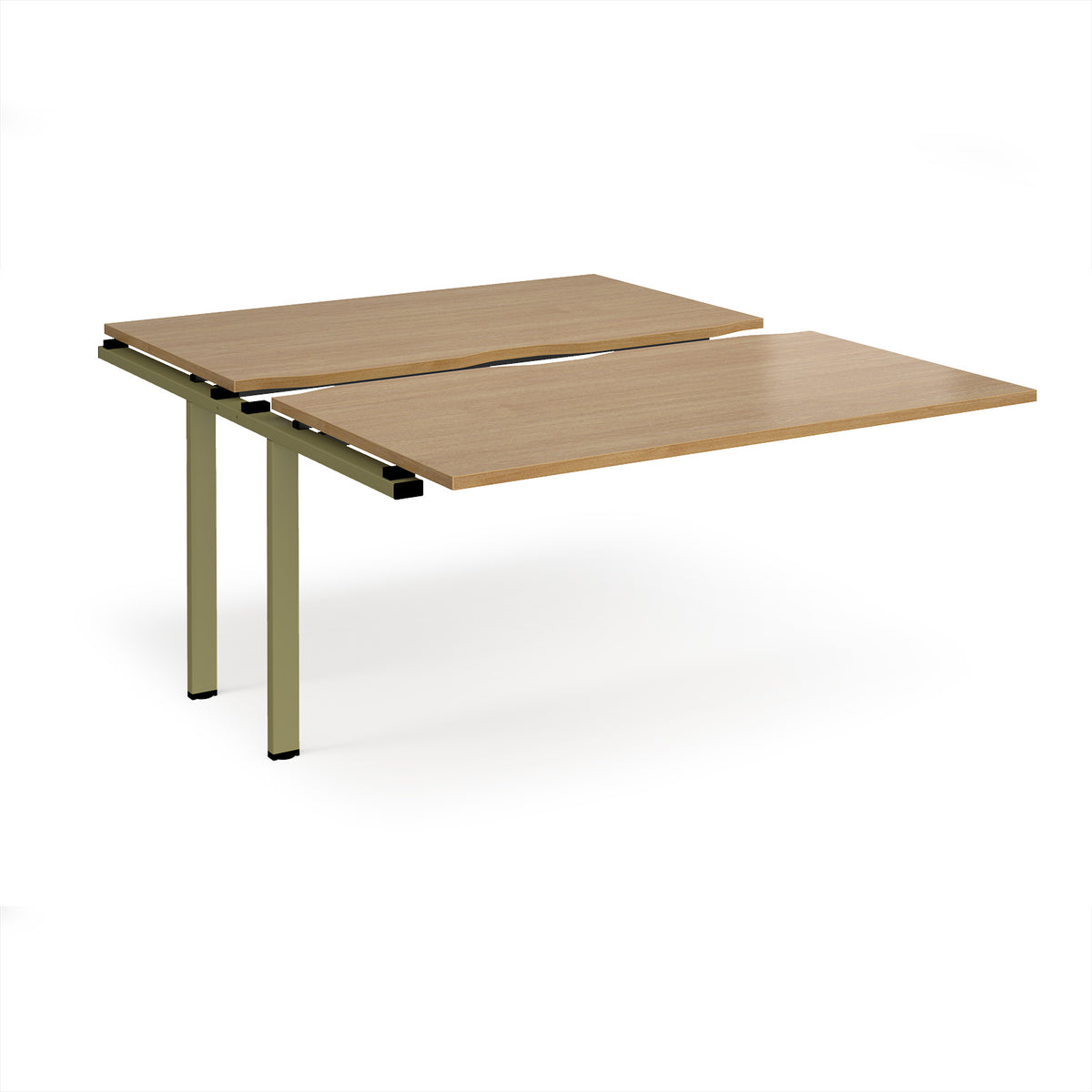 Adapt sliding top add on unit single 1400mm x 1600mm - green frame, Oak Top - view 1