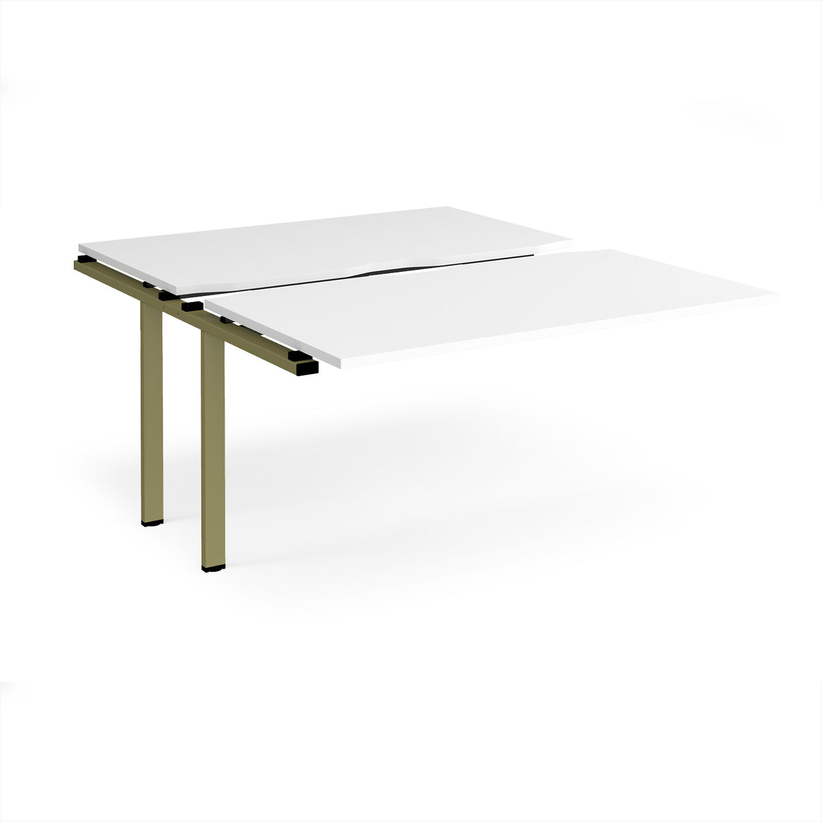 Adapt sliding top add on unit single 1400mm x 1600mm - green frame, White Top - view 1