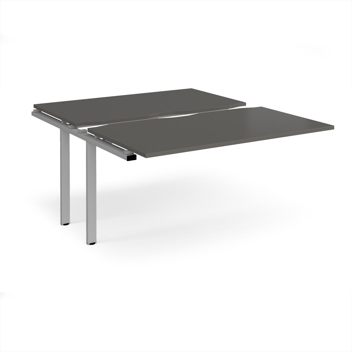 Adapt sliding top add on unit single 1400mm x 1600mm - silver frame, storm grey top - view 1