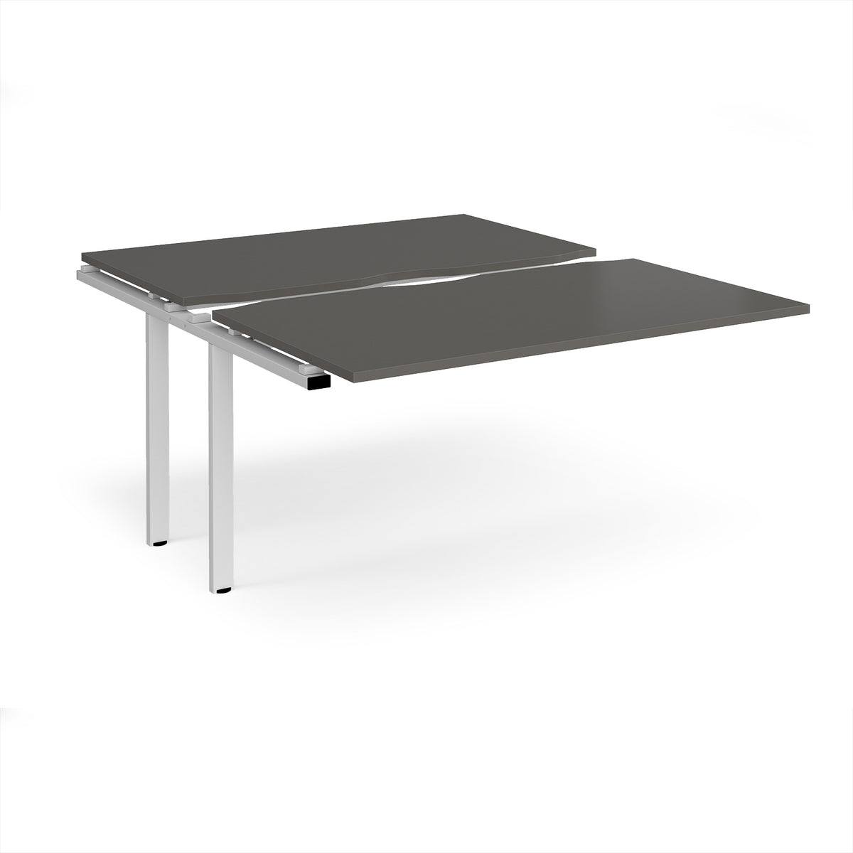 Adapt sliding top add on unit single 1400mm x 1600mm - white frame, storm grey top - view 1