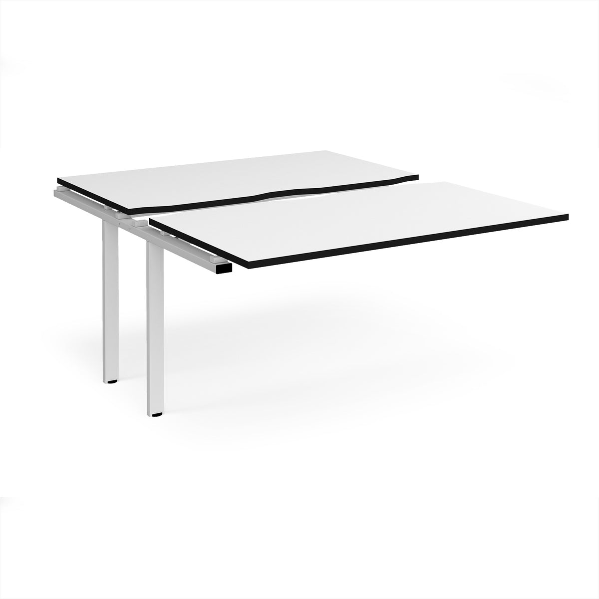 Adapt sliding top add on unit single 1400mm x 1600mm - white frame, White Top, black edge - view 1