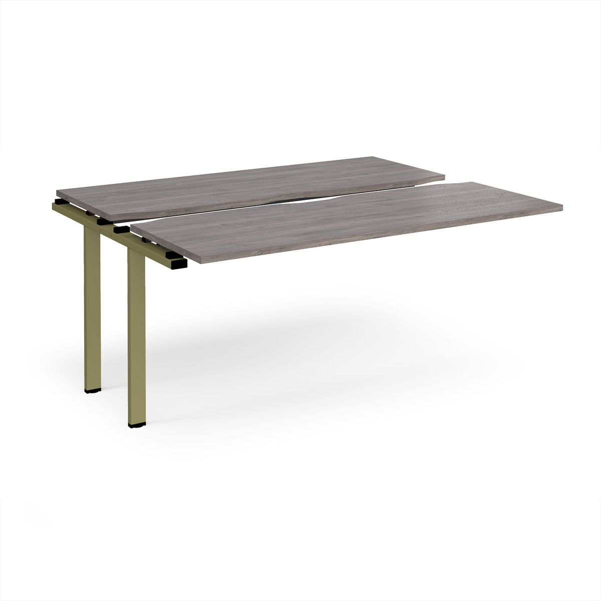 Adapt sliding top add on unit single 1600mm x 1200mm - green frame, Grey Oak Top - view 1