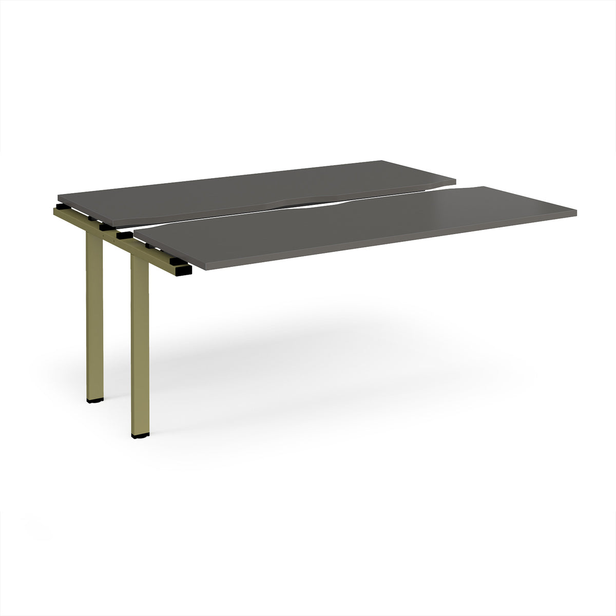 Adapt sliding top add on unit single 1600mm x 1200mm - green frame, storm grey top - view 1