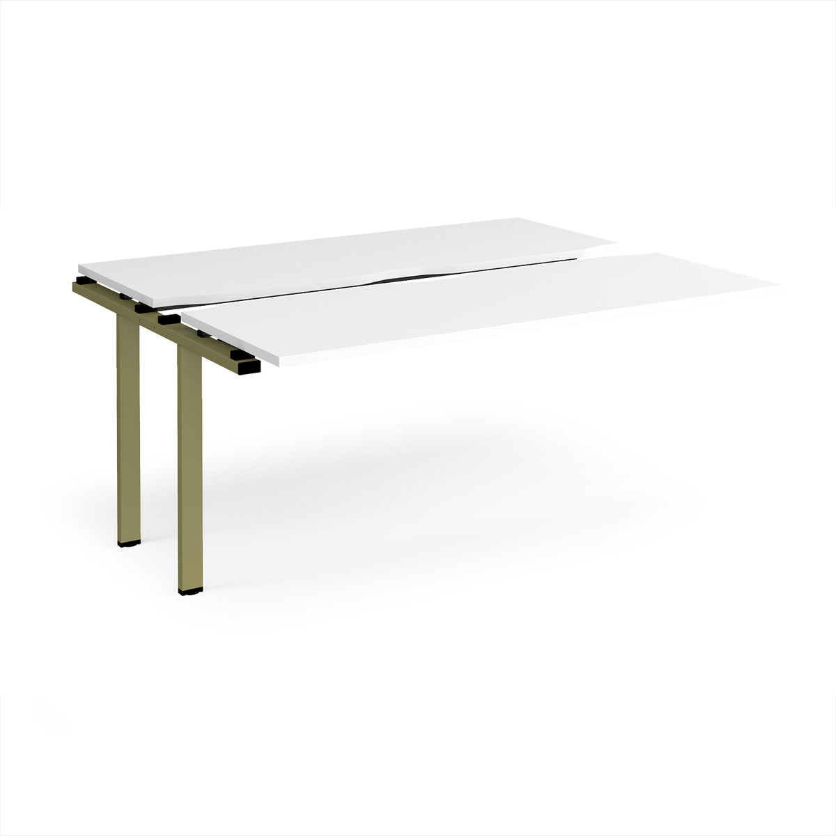 Adapt sliding top add on unit single 1600mm x 1200mm - green frame, White Top - view 1