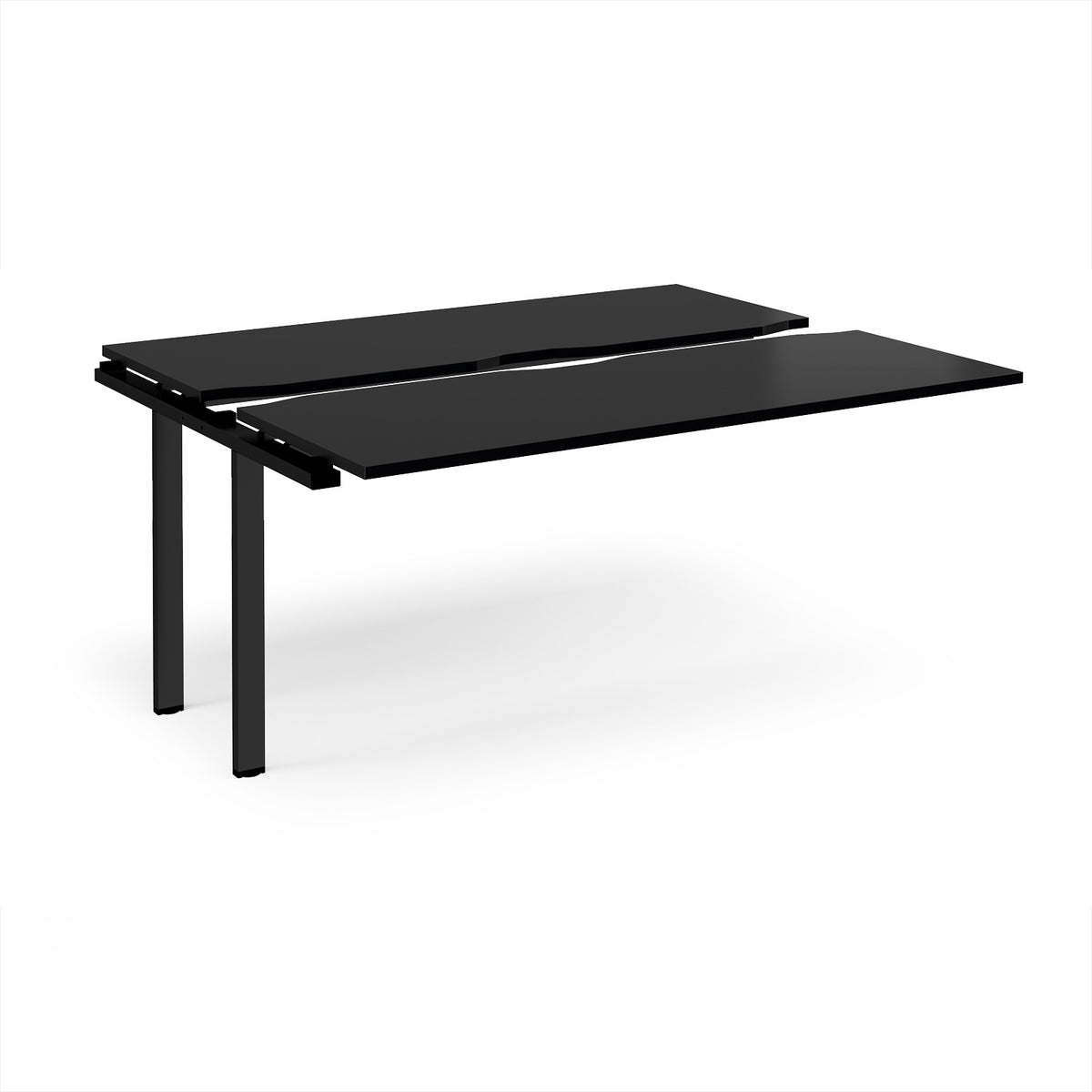 Adapt sliding top add on unit single 1600mm x 1200mm - black frame, black top - view 1
