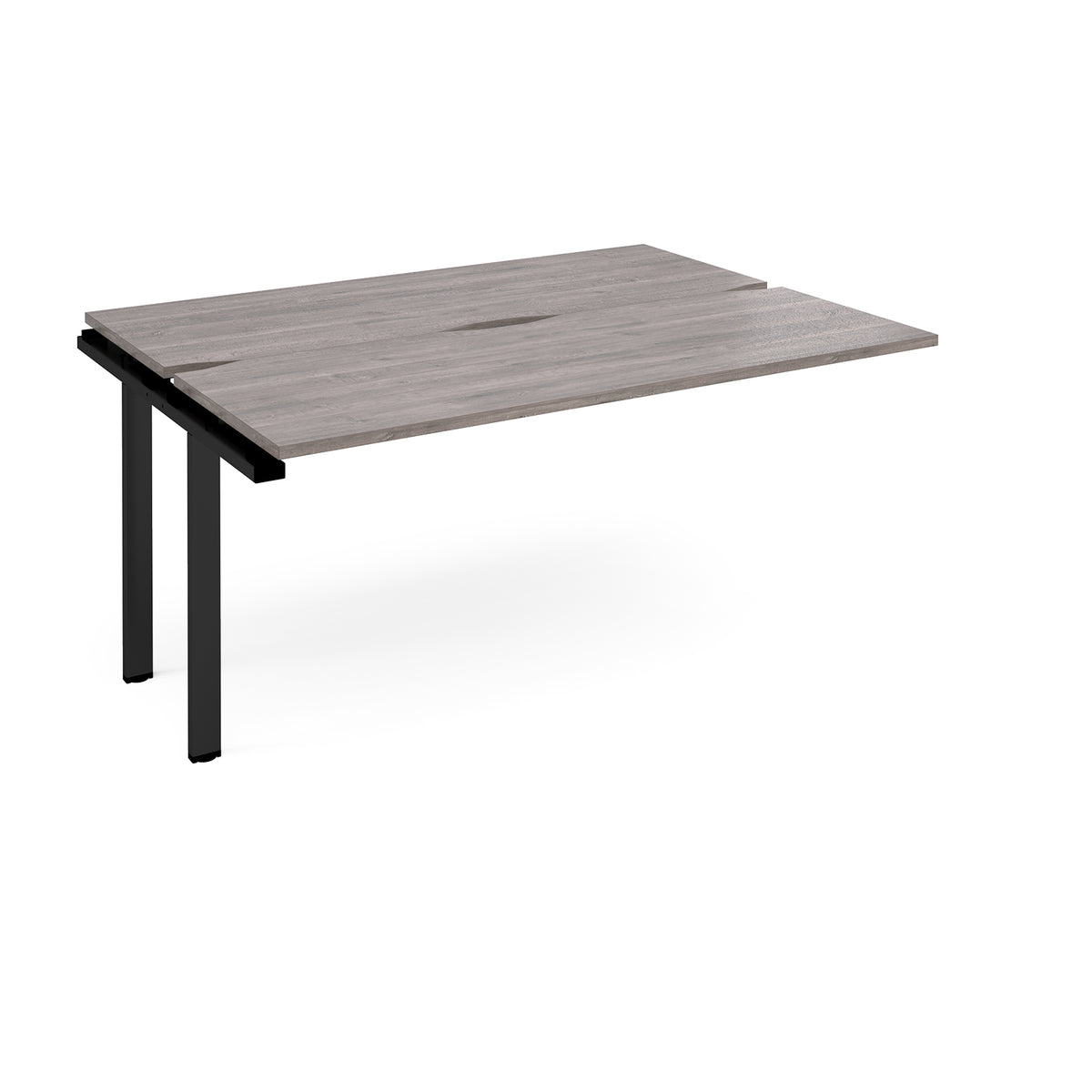 Adapt sliding top add on unit single 1600mm x 1200mm - black frame, Grey Oak Top - view 1