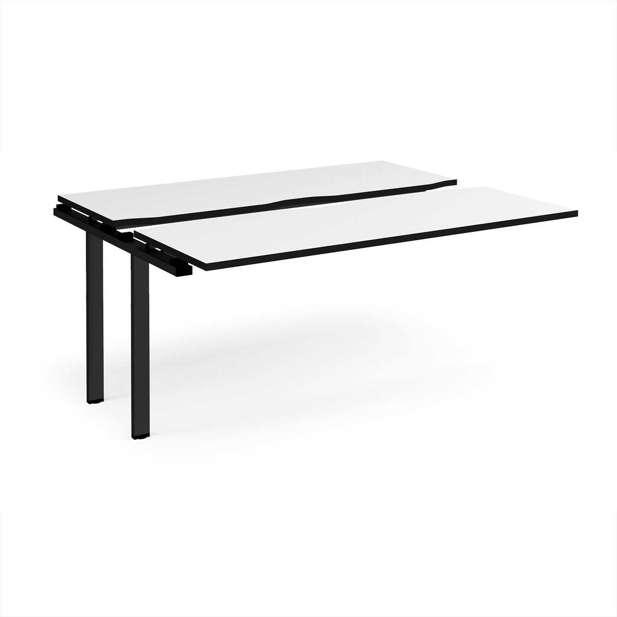 Adapt sliding top add on unit single 1600mm x 1200mm - black frame, White Top, black edge - view 1