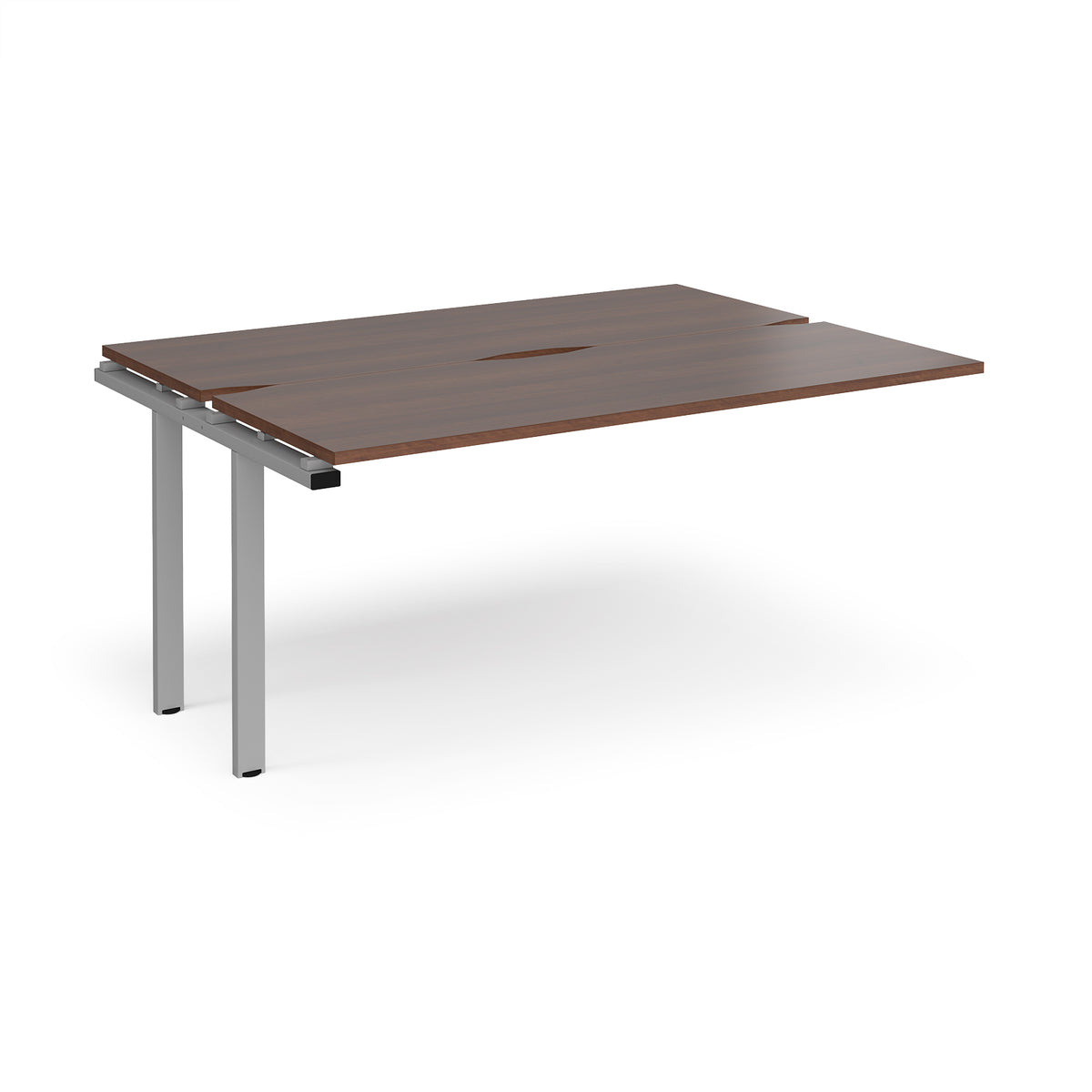 Adapt sliding top add on units 1600mm x 1200mm - silver frame, Walnut top - view 1