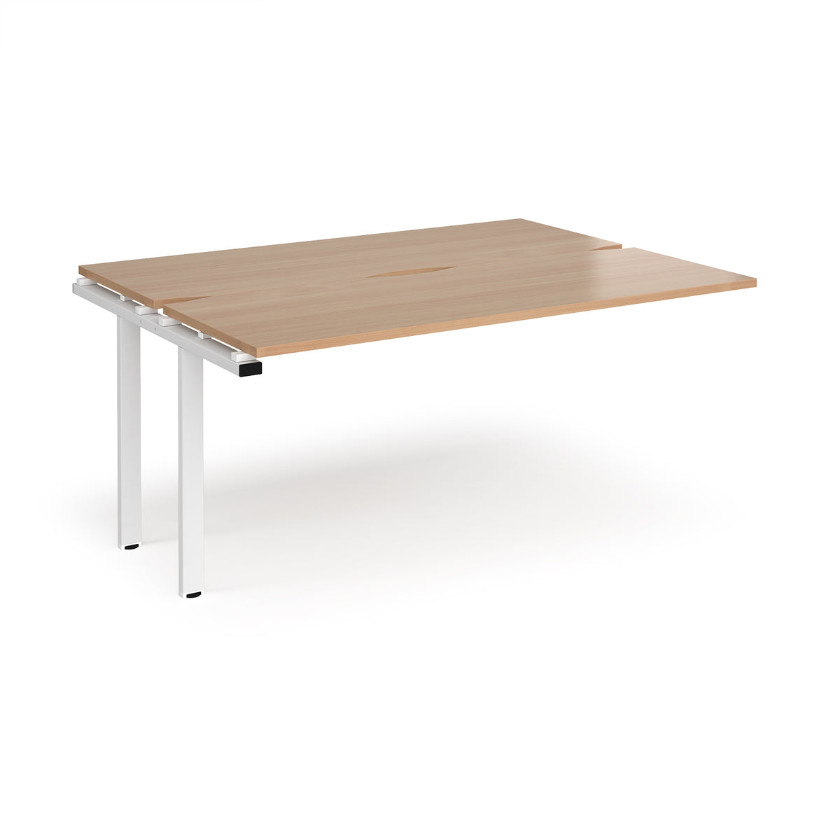 Adapt sliding top add on units 1600mm x 1200mm - white frame, Beech top - view 1