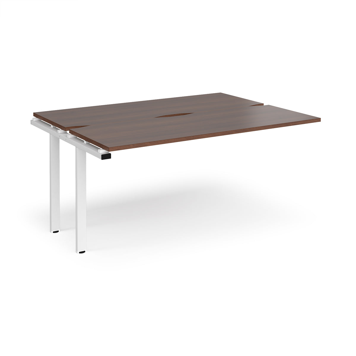 Adapt sliding top add on units 1600mm x 1200mm - white frame, Walnut top - view 1