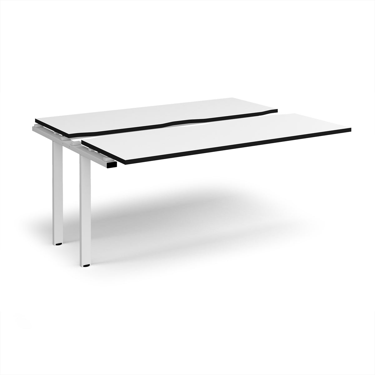 Adapt sliding top add on unit single 1600mm x 1200mm - white frame, White Top, black edge - view 1