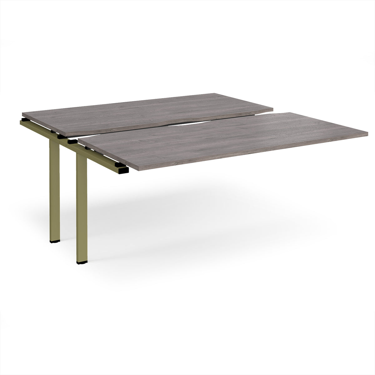 Adapt sliding top add on unit single 1600mm x 1600mm - green frame, Grey Oak Top - view 1