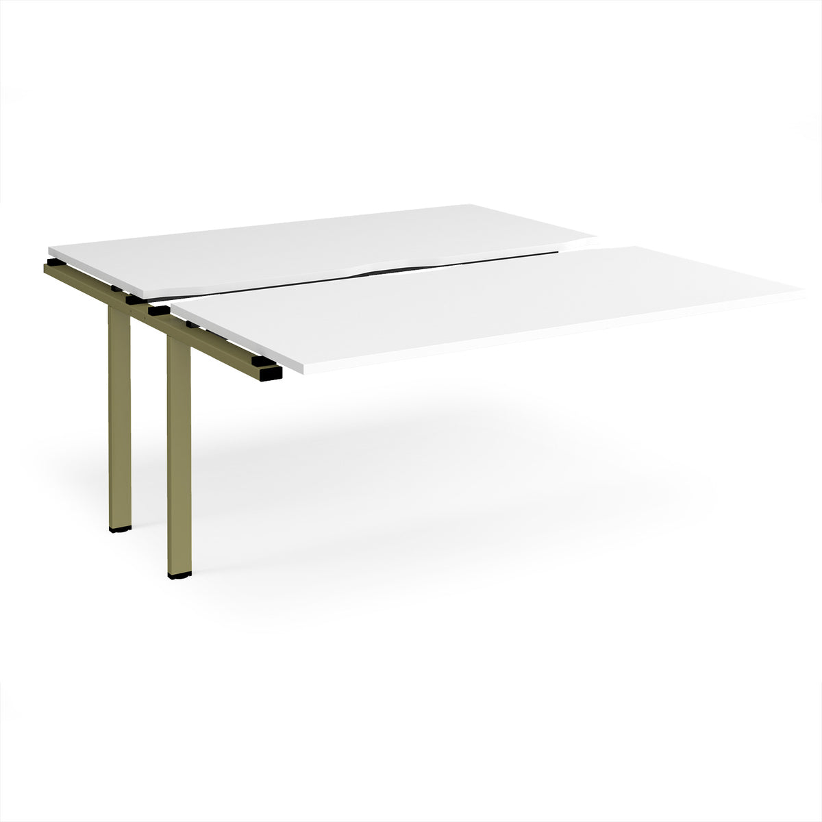 Adapt sliding top add on unit single 1600mm x 1600mm - green frame, White Top - view 1