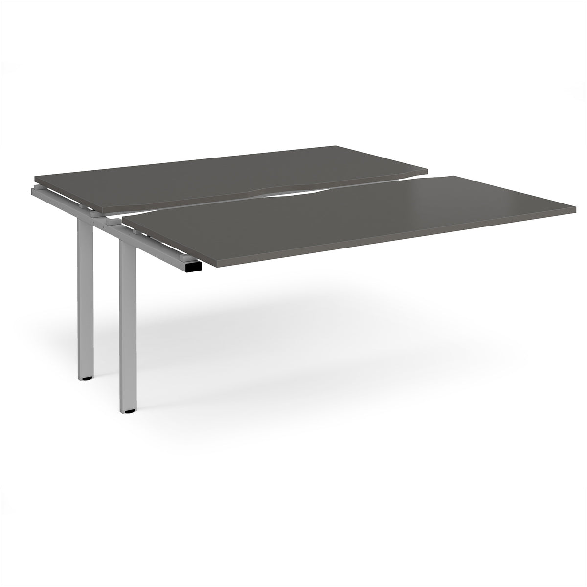 Adapt sliding top add on unit single 1600mm x 1600mm - silver frame, storm grey top - view 1