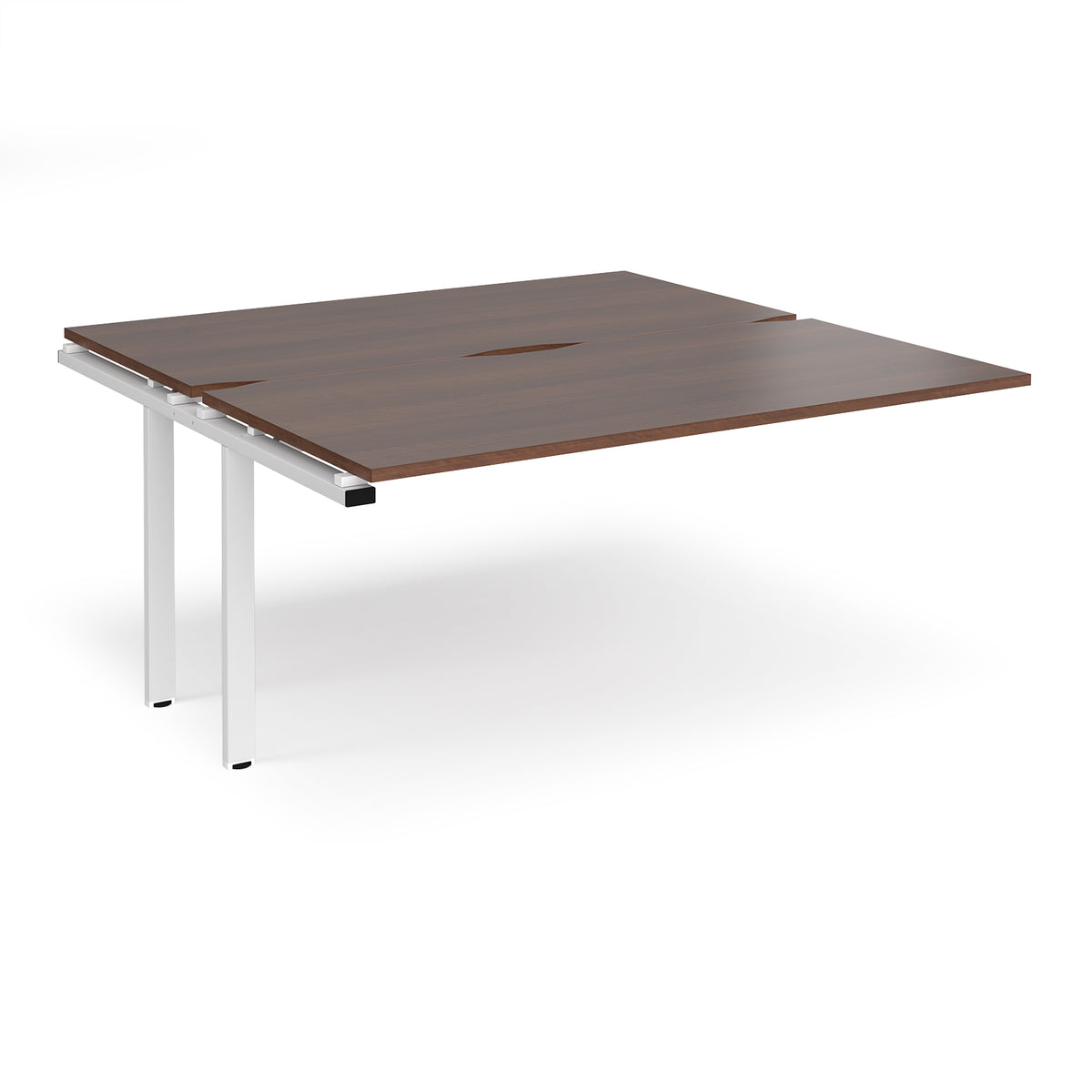 Adapt sliding top add on units 1600mm x 1600mm - white frame, Walnut top - view 1
